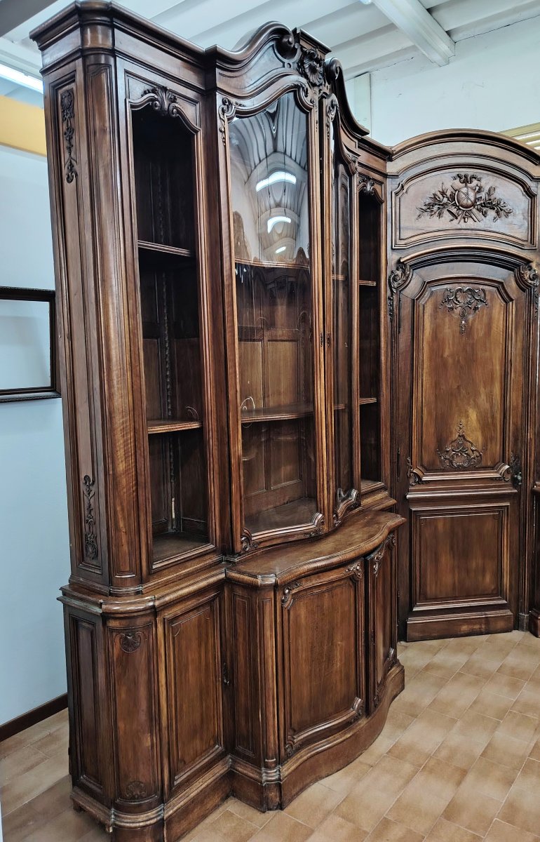 Bibliothèque Boiserie de château français (XIXe siècle)-photo-1