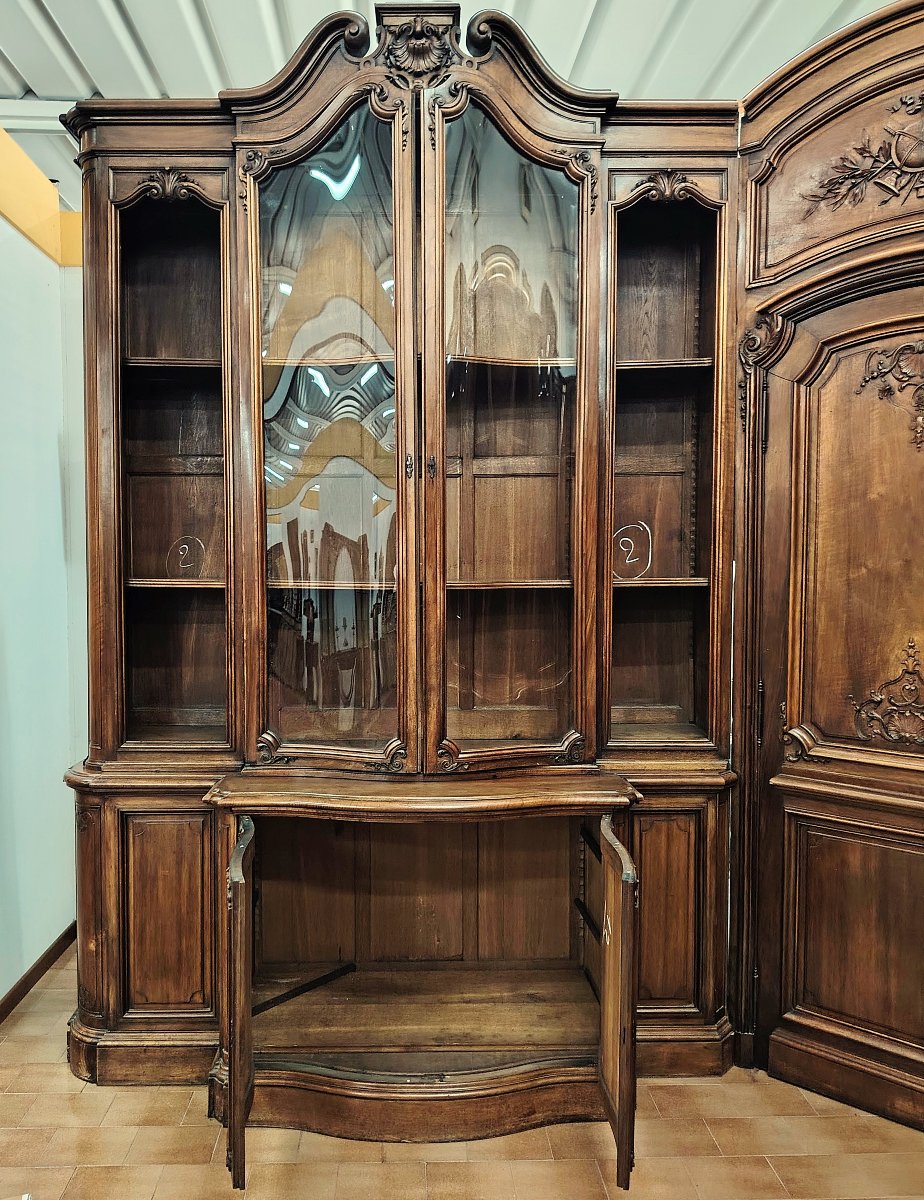 Bibliothèque Boiserie de château français (XIXe siècle)-photo-2
