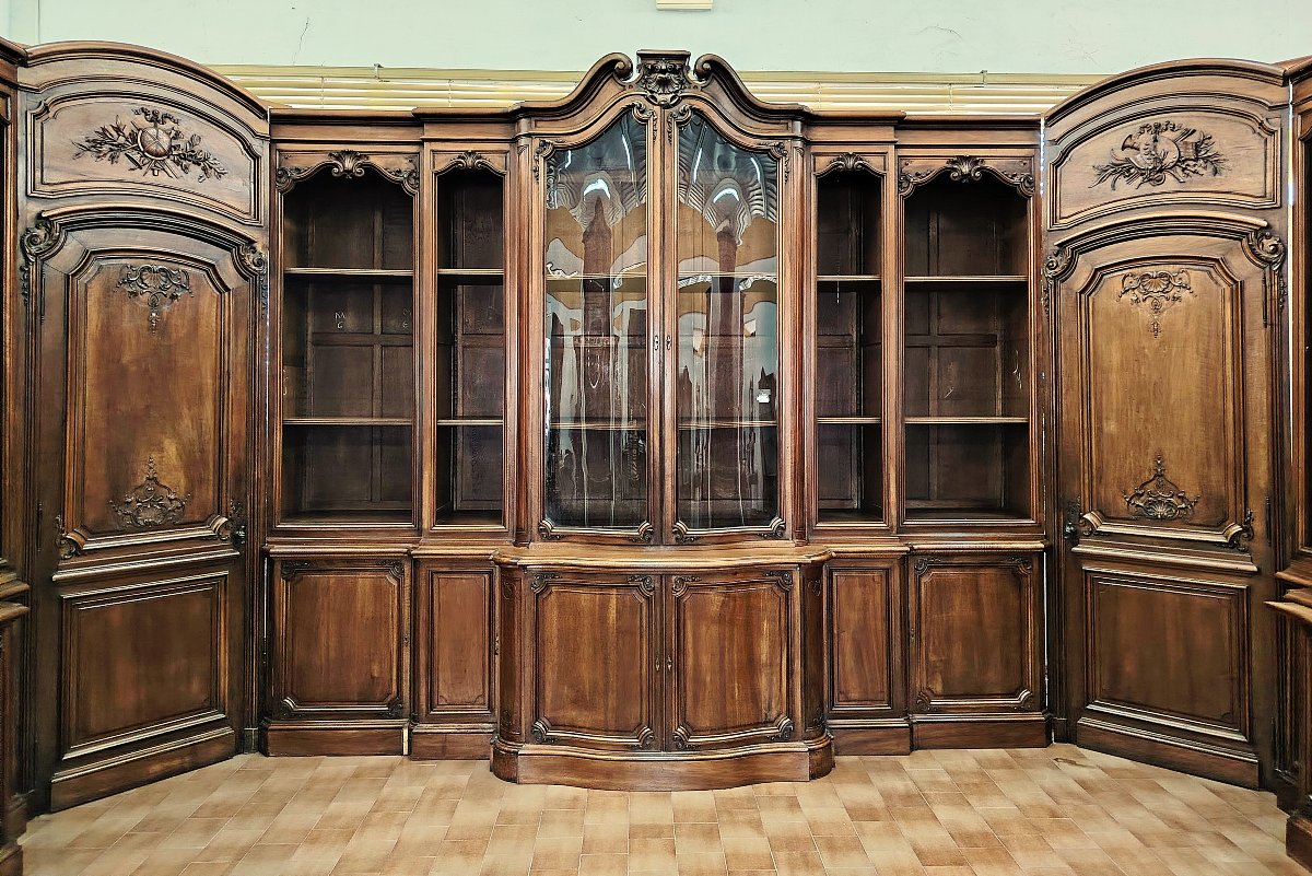 Bibliothèque Boiserie de château français (XIXe siècle)-photo-6