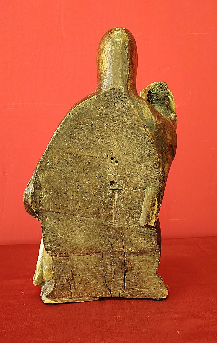 Pietà (vesperbild) In Polychrome And Gilded Wood – Late 15th / Early 16th Century.-photo-5
