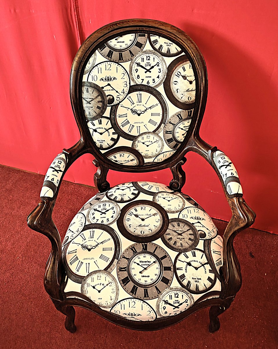 Pair Of Louis Philippe Medallion Armchairs In Rosewood-photo-2