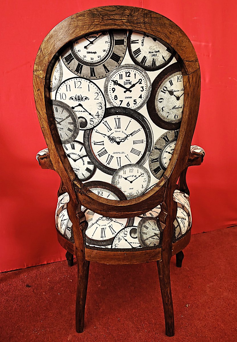 Pair Of Louis Philippe Medallion Armchairs In Rosewood-photo-1