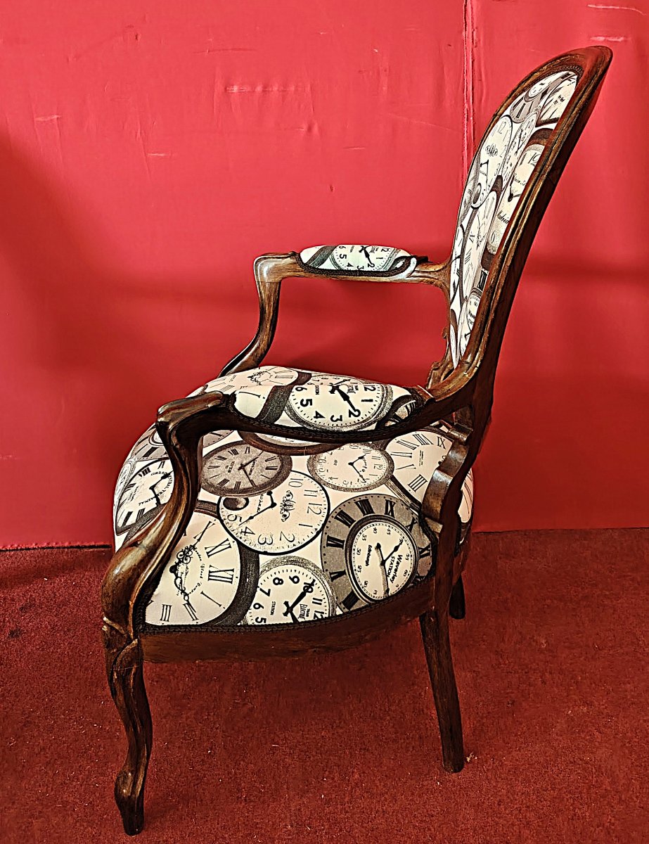 Pair Of Louis Philippe Medallion Armchairs In Rosewood-photo-5