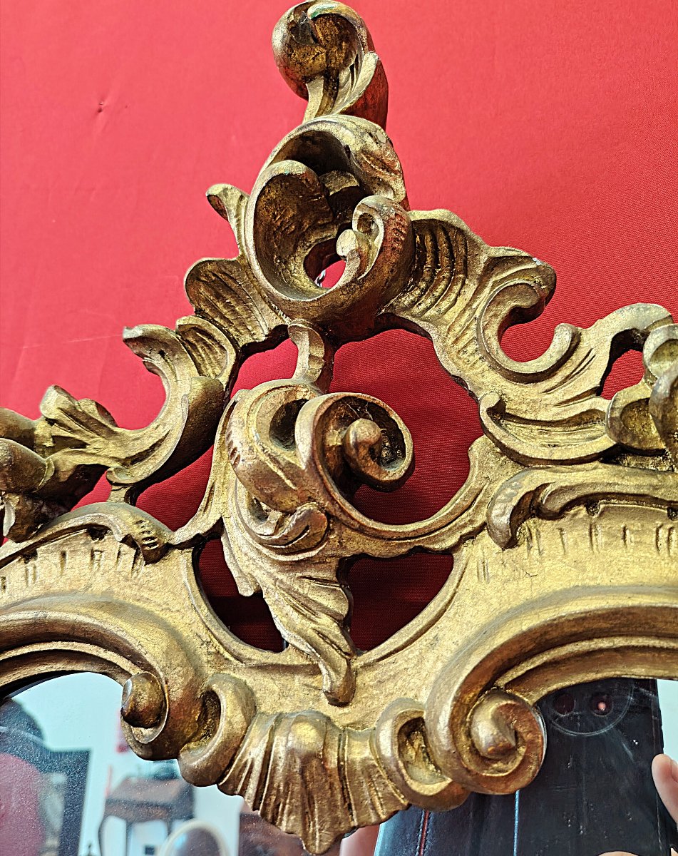 Louis XV Style Wall Console With Mirror – 20th Century-photo-2