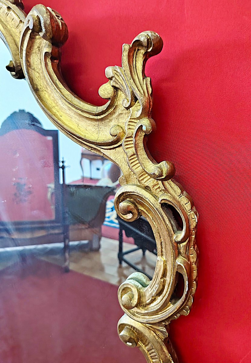 Louis XV Style Wall Console With Mirror – 20th Century-photo-1