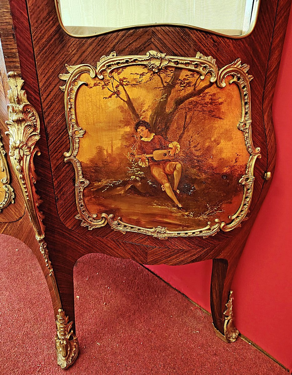 Louis XV Style Bombe Display Cabinet – Napoleon III Period-photo-1