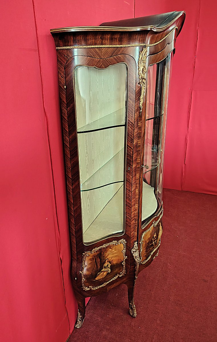Louis XV Style Bombe Display Cabinet – Napoleon III Period-photo-3