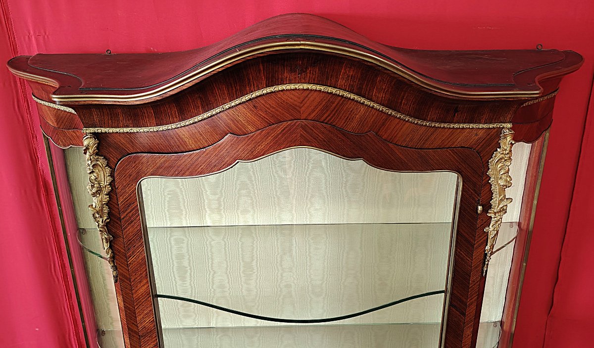 Louis XV Style Bombe Display Cabinet – Napoleon III Period-photo-5