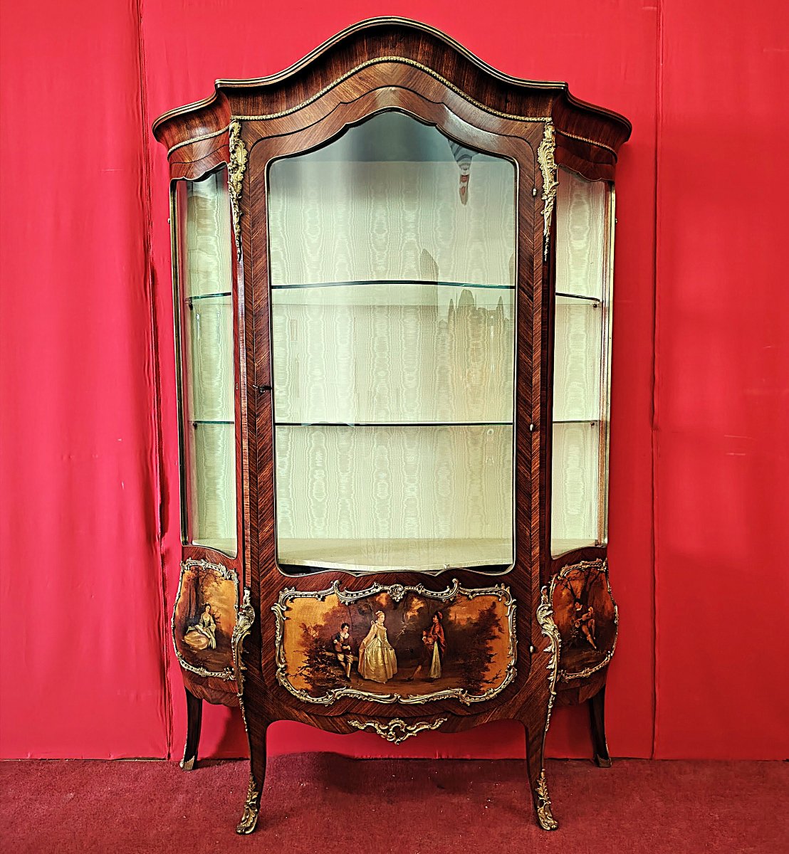Louis XV Style Bombe Display Cabinet – Napoleon III Period-photo-6