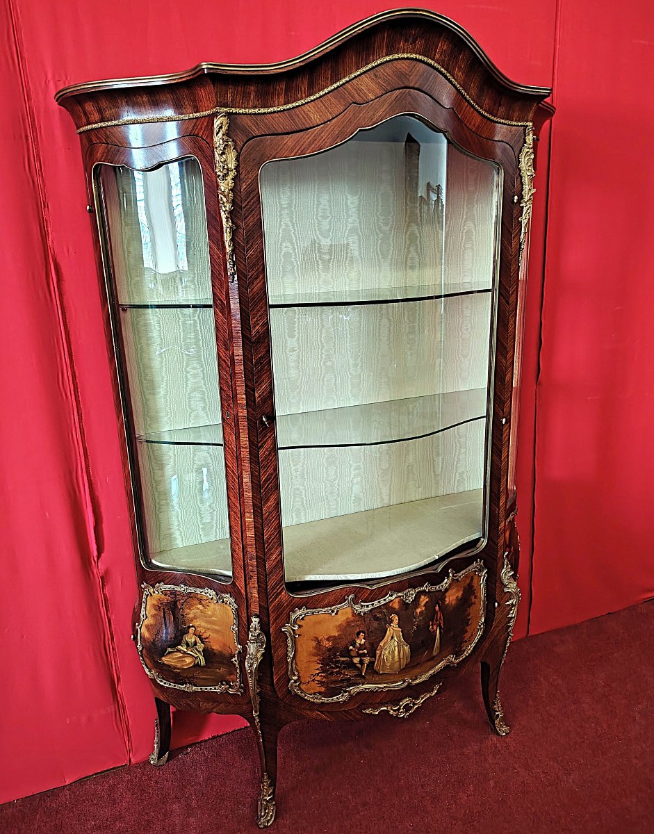 Louis XV Style Bombe Display Cabinet – Napoleon III Period
