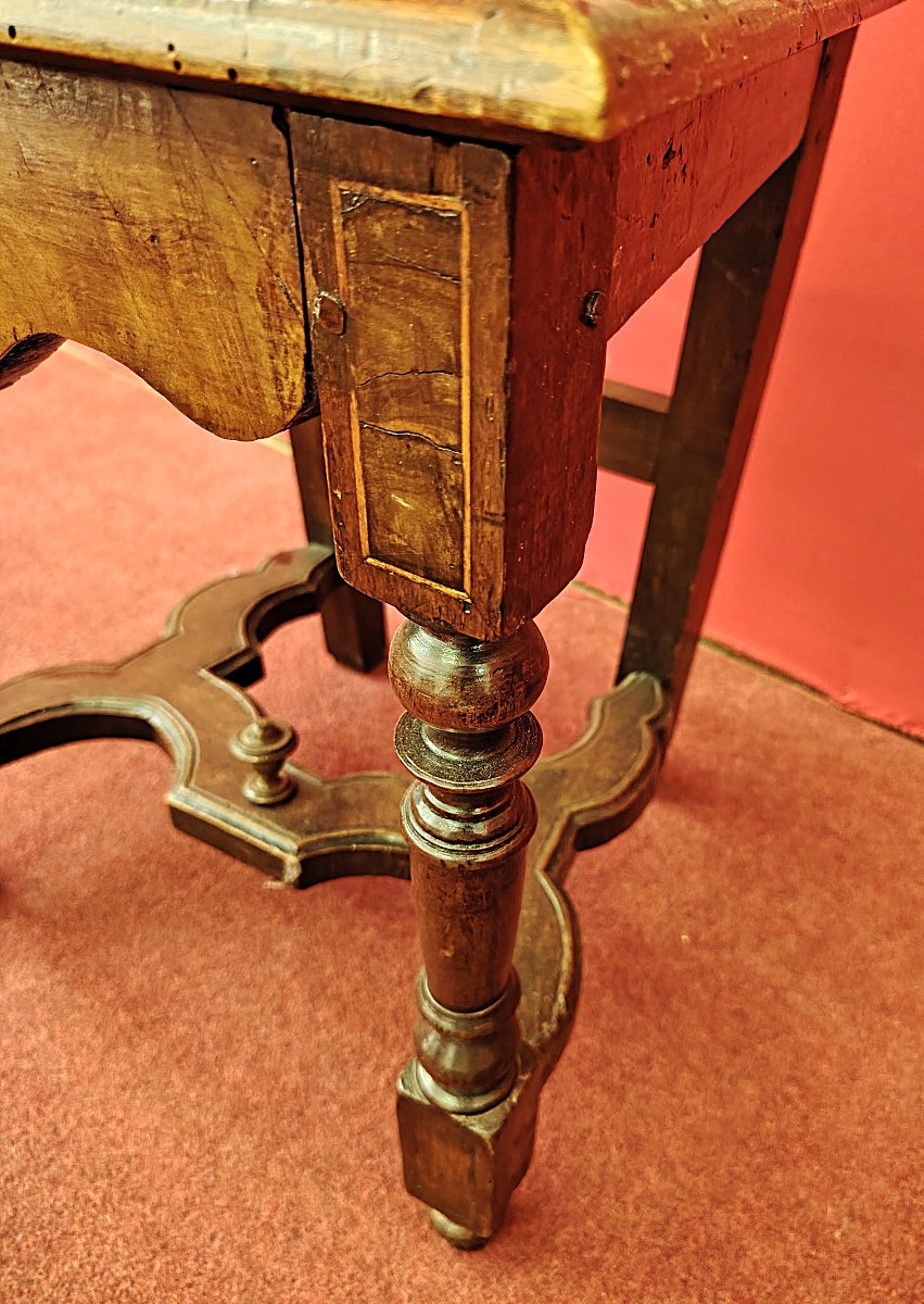 Pair Of Inlaid Walnut And Burr Walnut Baroque Chairs – Lombardy-veneto, Late 17th Century-photo-3