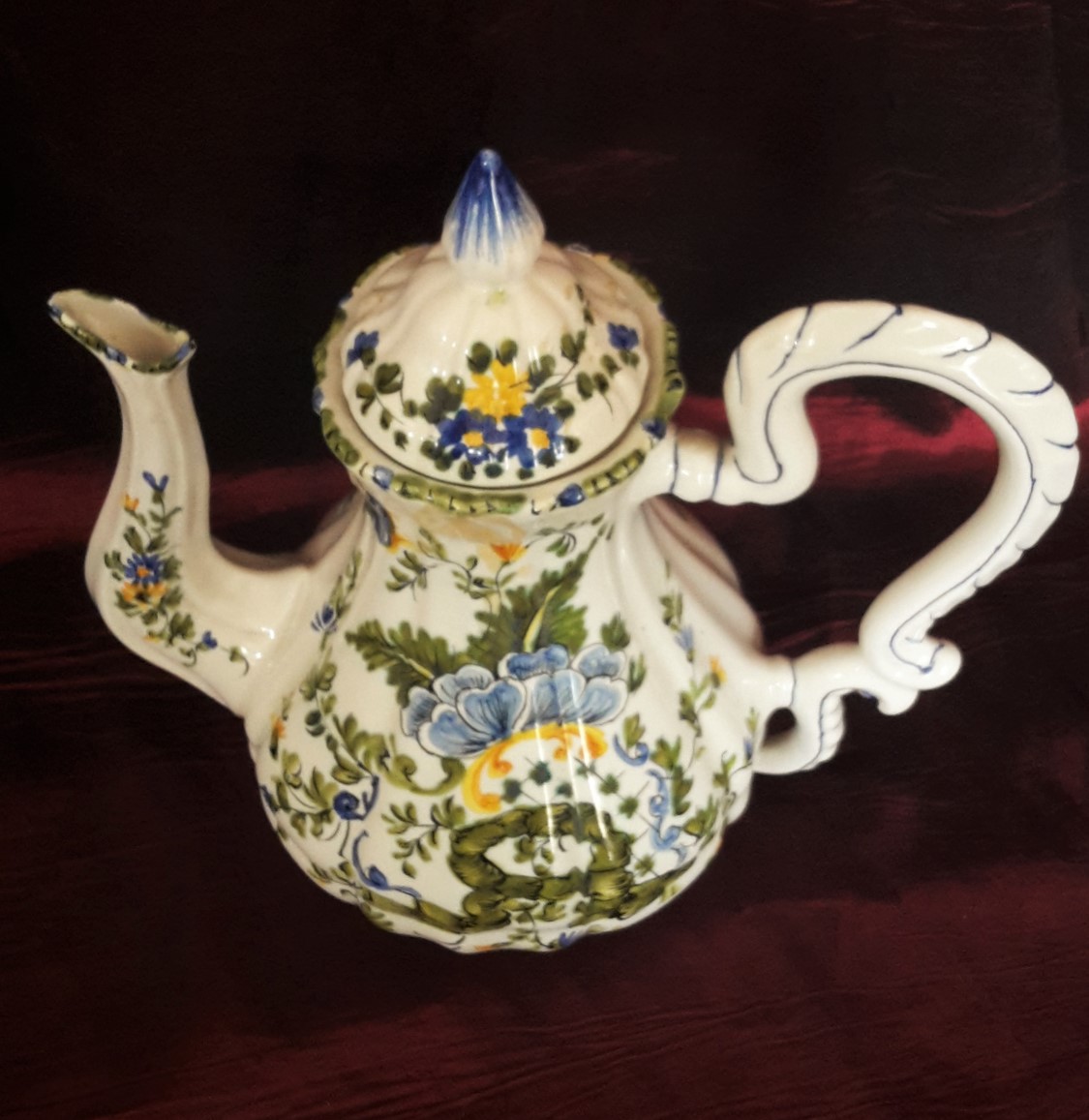Coffee Pot In Italian Ceramics, Hand-painted-photo-2