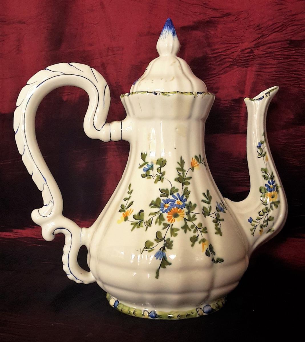 Coffee Pot In Italian Ceramics, Hand-painted-photo-4