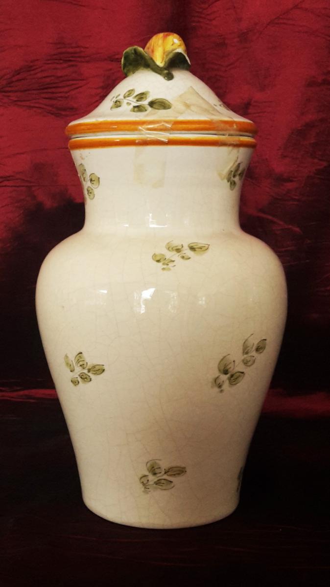 Paire de vases en céramique italienne, peint à la main-photo-3