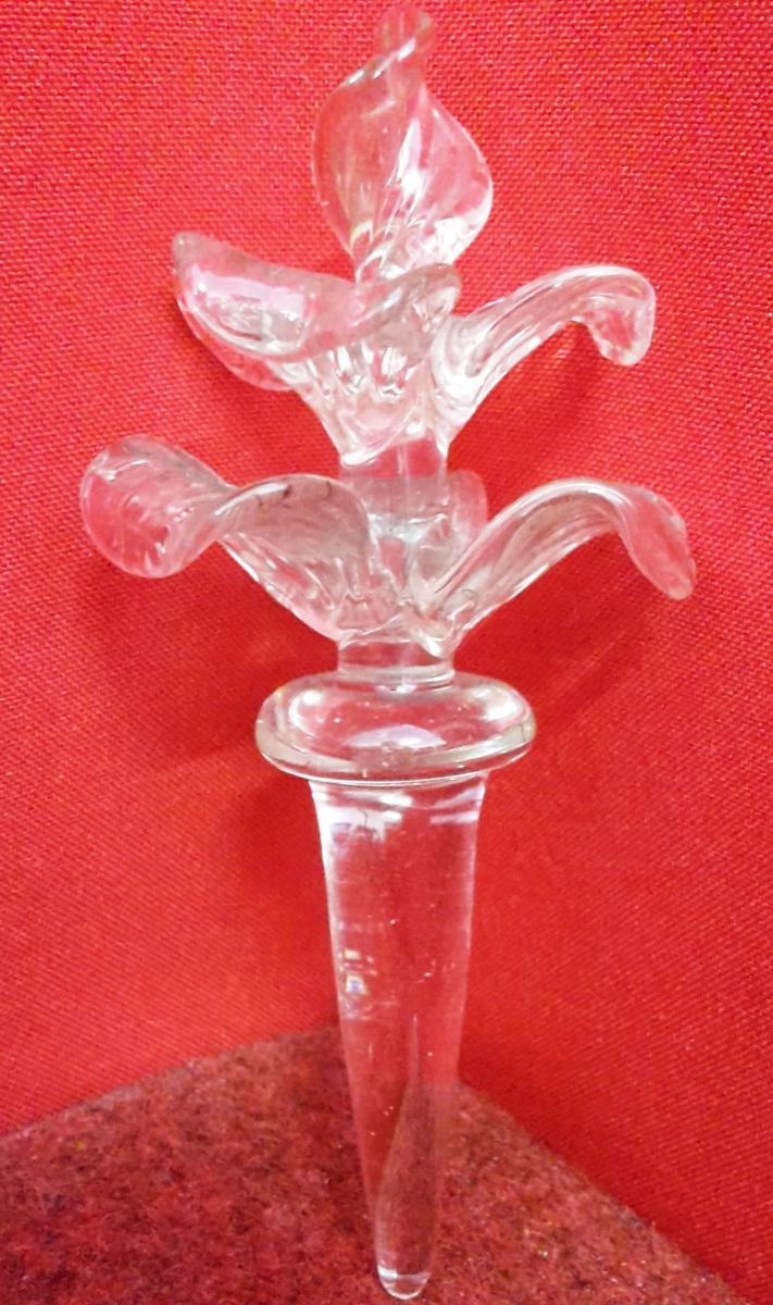 Blown Glass Bottle With Cap-photo-1