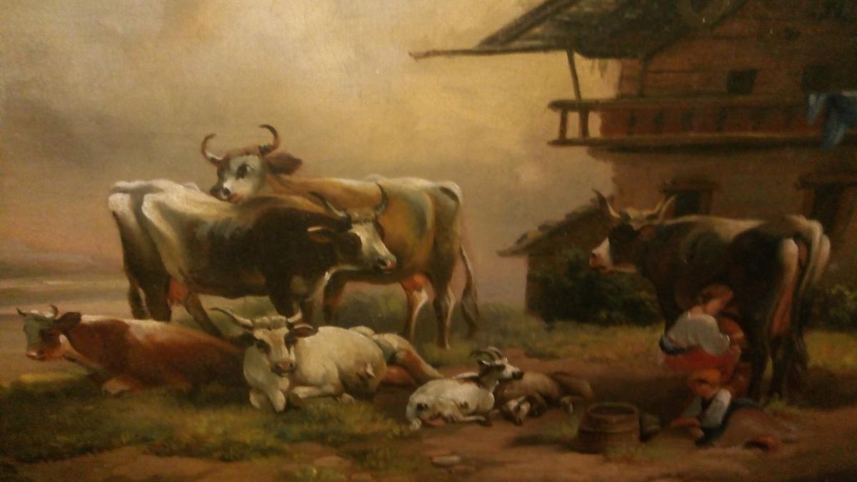 Pair Of Paintings '800 Rural Subject-photo-1