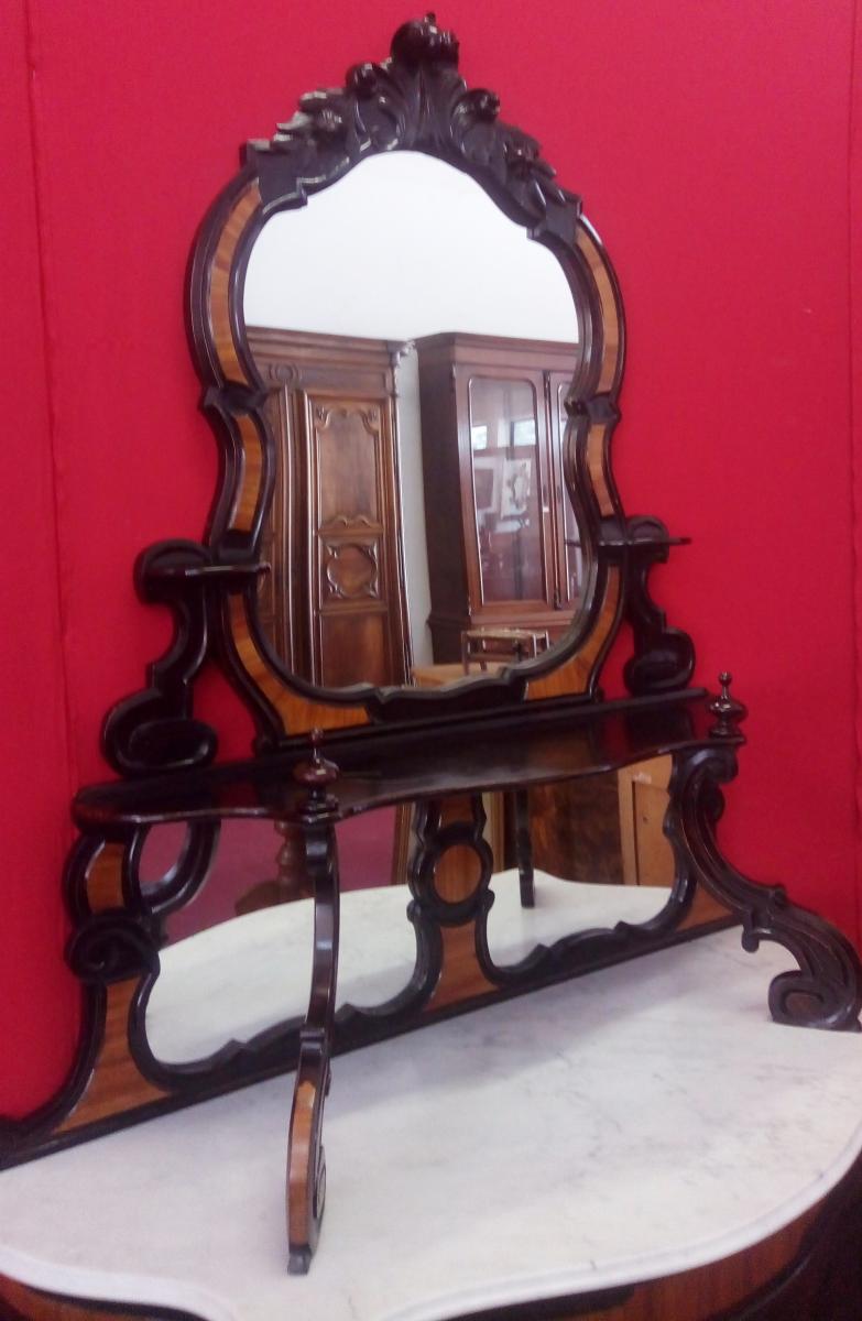 Carved Lombard Sideboard, Upper Part With Mirrors-photo-1