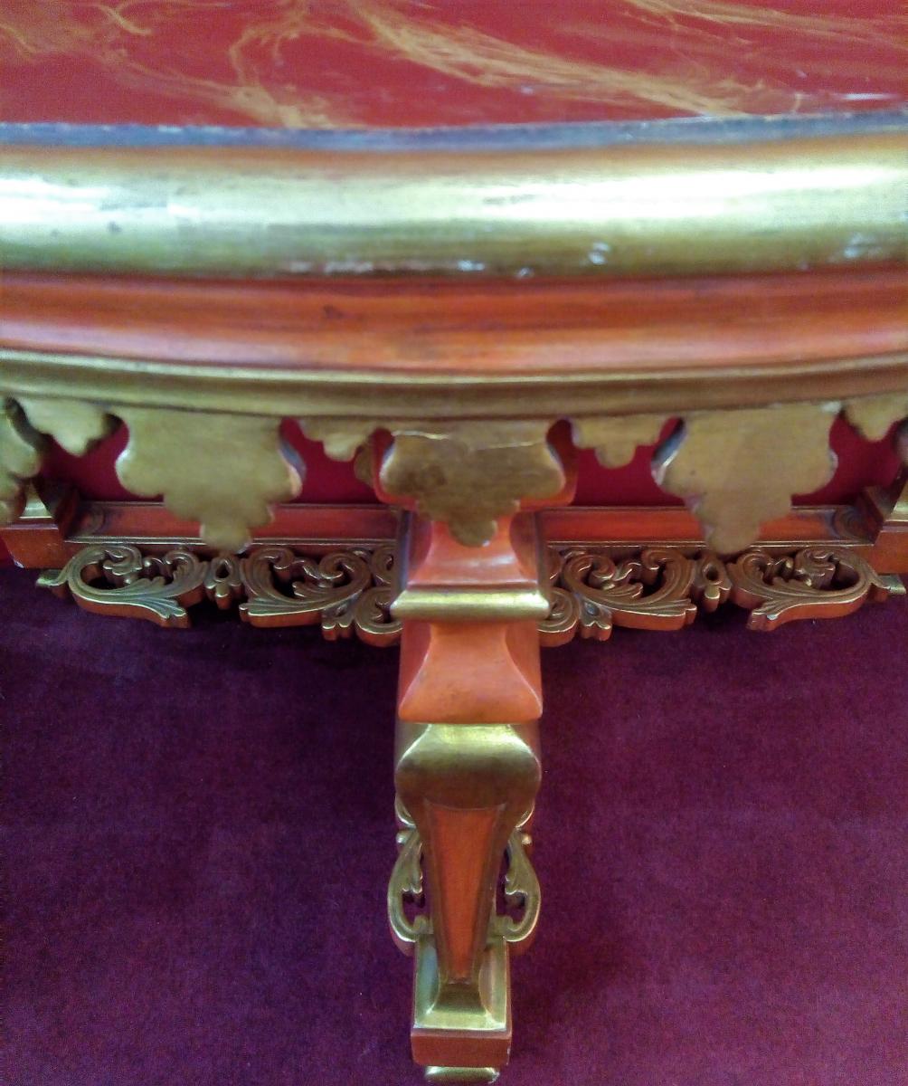 Pair Of Lacquered And Gilded Consoles-photo-1