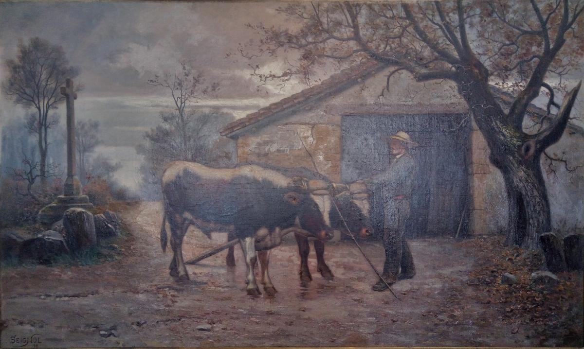 Big Rural Painting Claudius Seignol (lyon 1858-1926)-photo-6