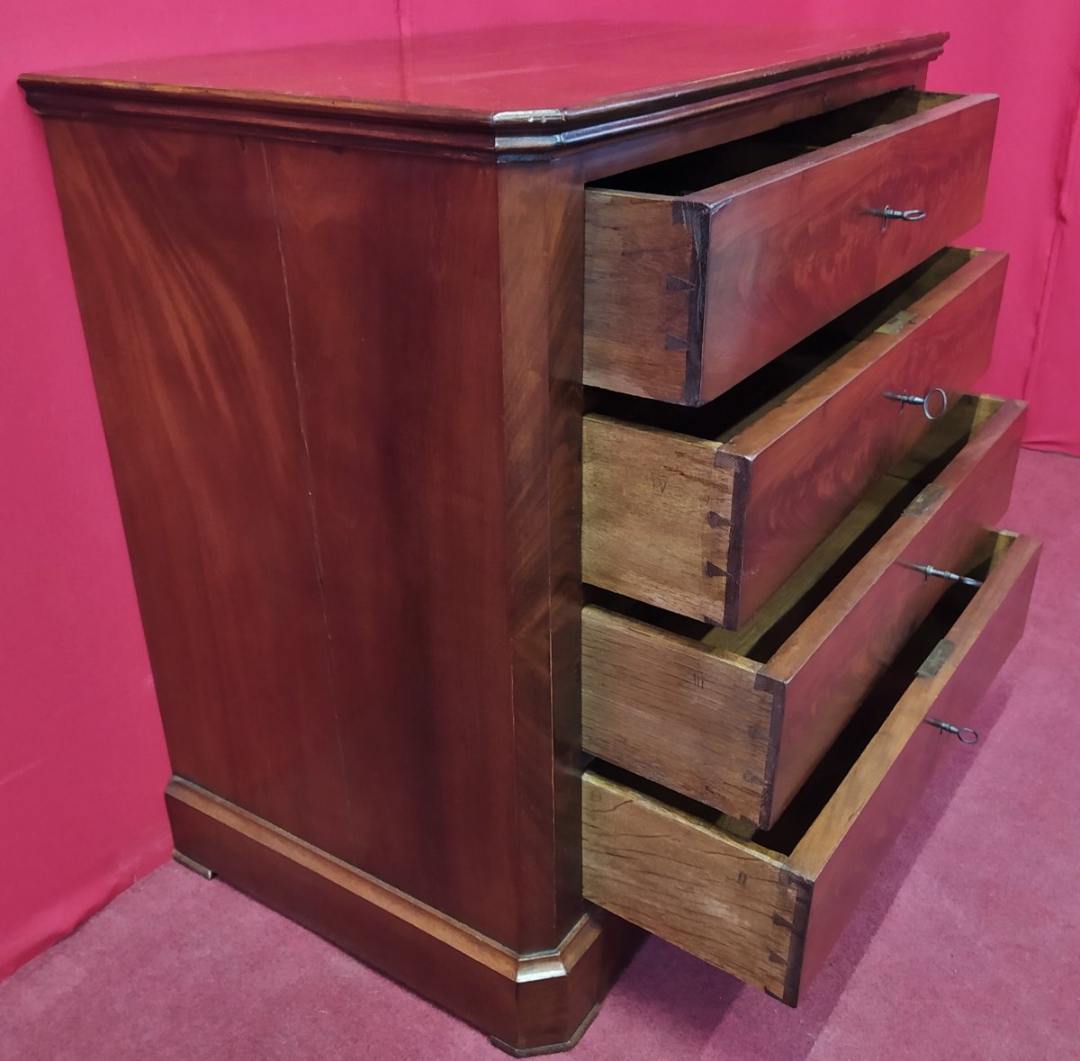  Mahogany Small Cabinet With Drawers-photo-4