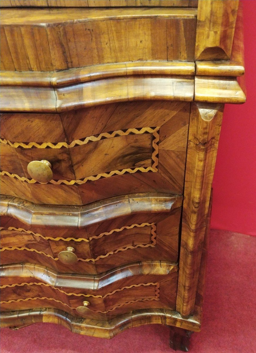 Chest Of Drawers In Walnut Briar With Secret Drawers-photo-4