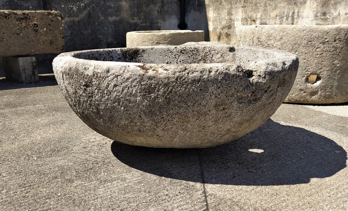 Holy Water Stoup In Stone From The Early 700s-photo-4