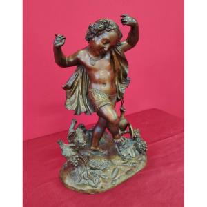 Bacchus Dancing Bronze Figure