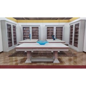 Group Of Bookcases With Tables