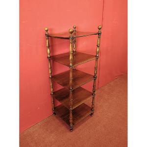 étagère carrée en noyer