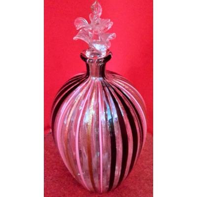 Blown Glass Bottle With Cap