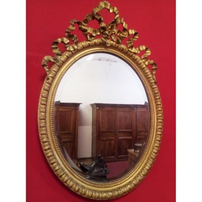 Miroir Ovale Avec Noeud d'Amour