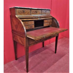 Louis XVI Cylinder Writing Desk Inlaid