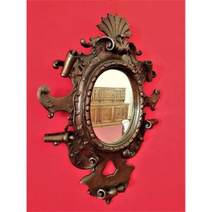 Miroir En Bois Sculpté