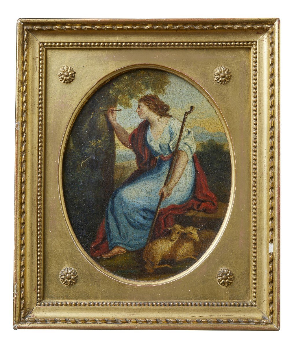 Pair Of French School Allegories Late 1600s Early 1700s-photo-2