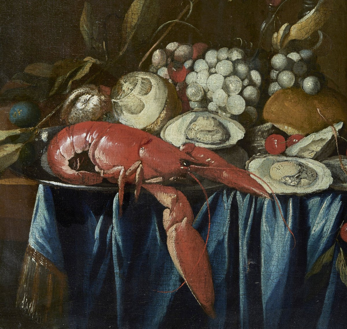 Nature morte flamande avec tapis, fruits et coquillages-photo-4