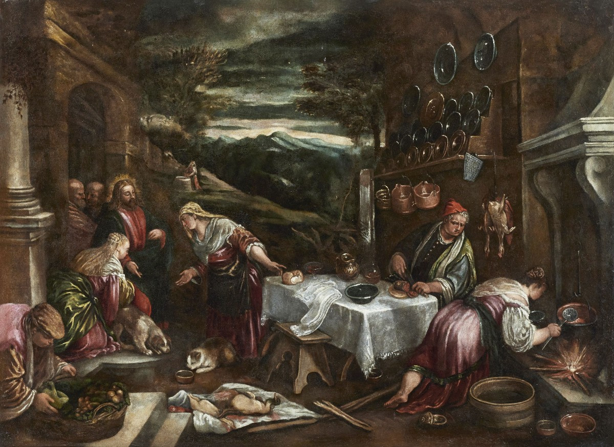Le Christ dans la maison de Marie et de Madeleine '500