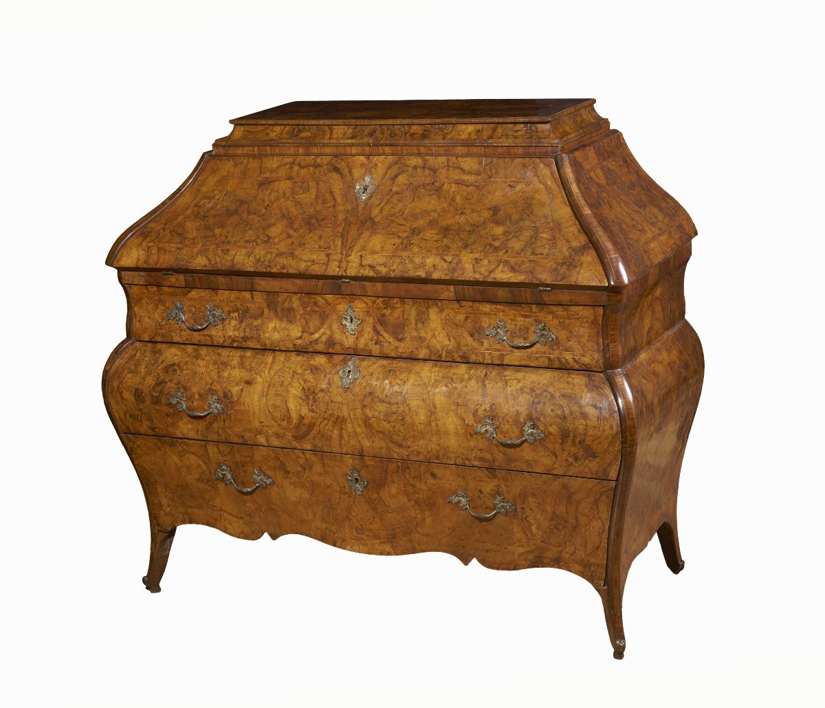 Curved Louis XV Bureau '700-photo-4