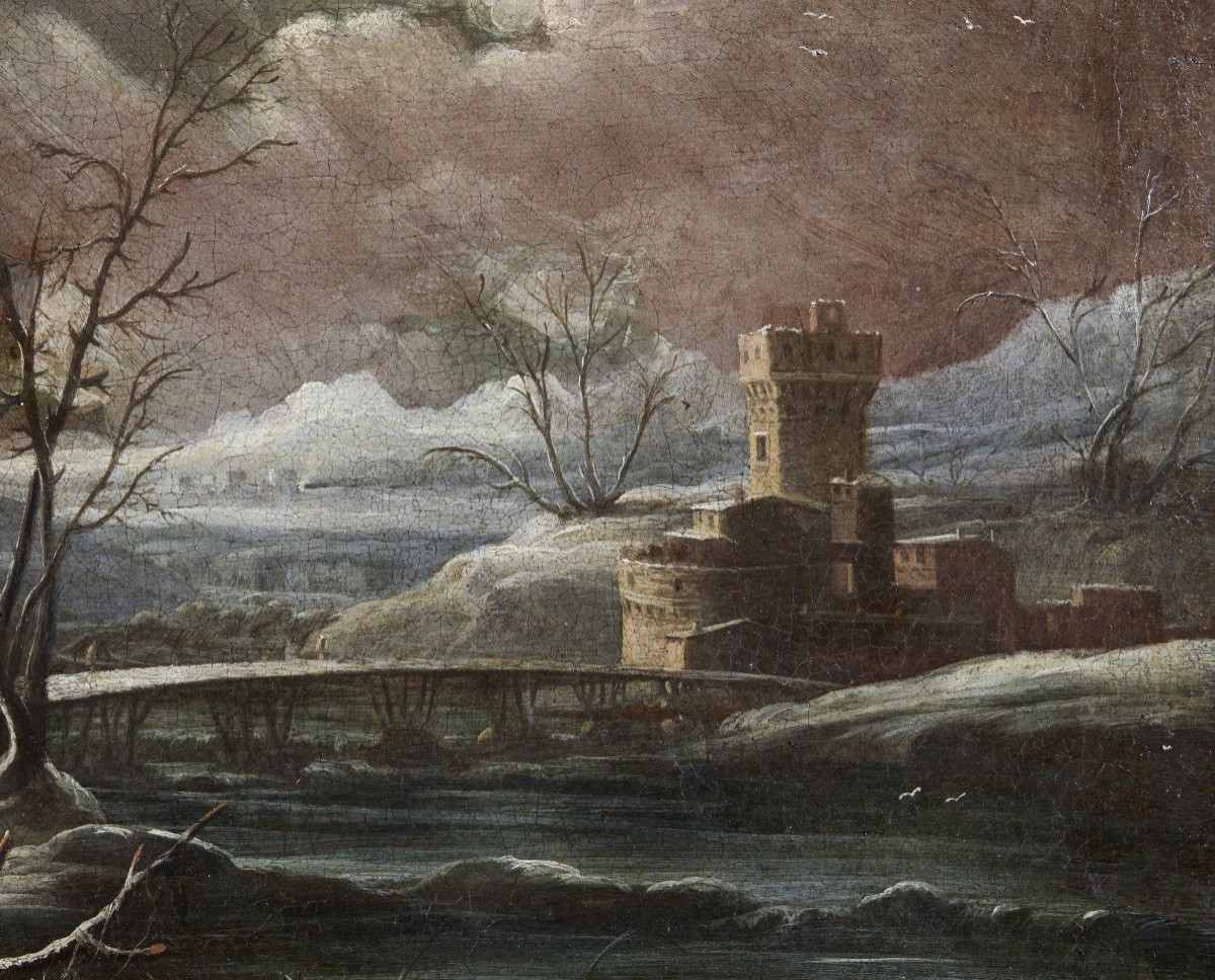 paysage hivernal de l'école italienne  '700-photo-4