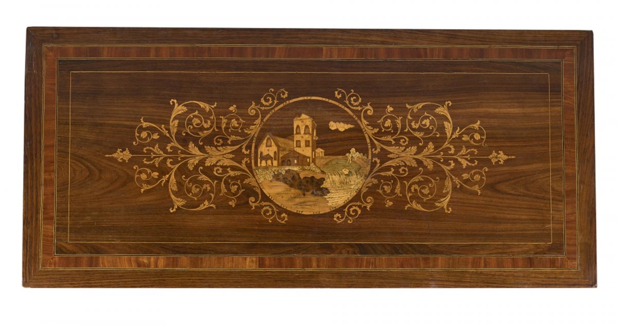 Chest Of Drawers With Marquetry 18th Century-photo-3