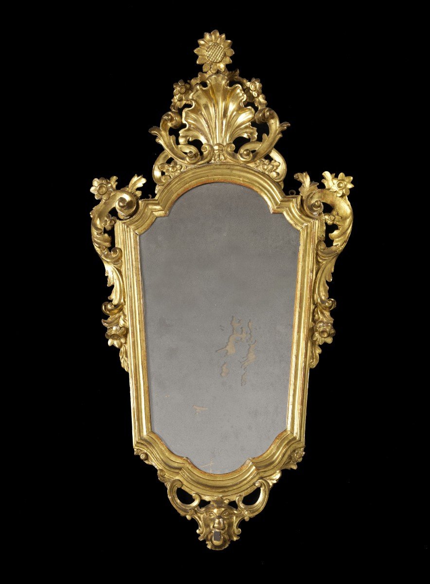 Pair Of Louis XV Mirrors Lombard School-photo-2