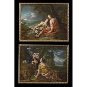 Galanti Outdoor Scenes French School 1700