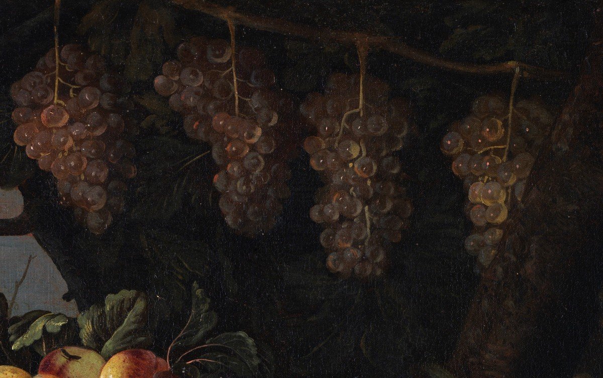 Roman Master, From The 17th Century Still Life Of Fruit Outdoors Rome 1660 – 1670-photo-2
