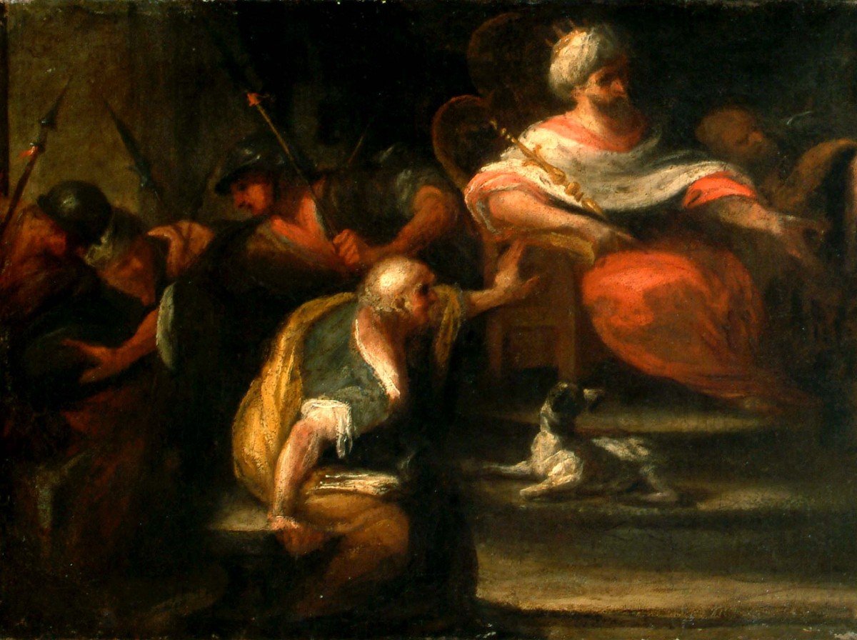 Francesco Maria Raineri, (schivenoglia, Mantua 1678-1758)  Esther And Ahasuerus-photo-3