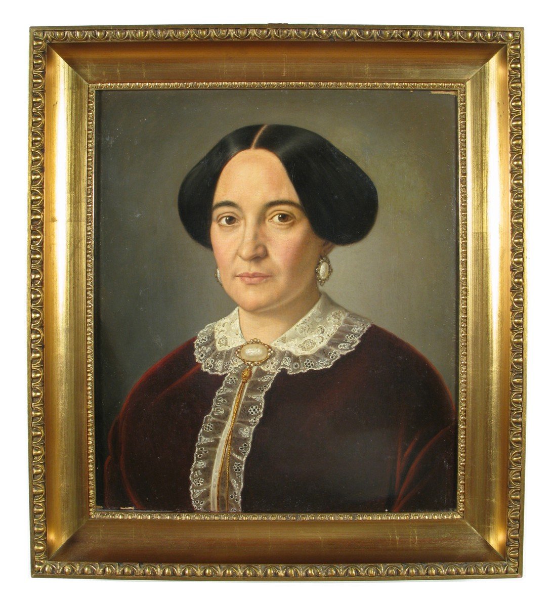Portrait d'Une Dame  Giacomo Fiamminghi (luzzara, 1815 - Vérone, 1895)
