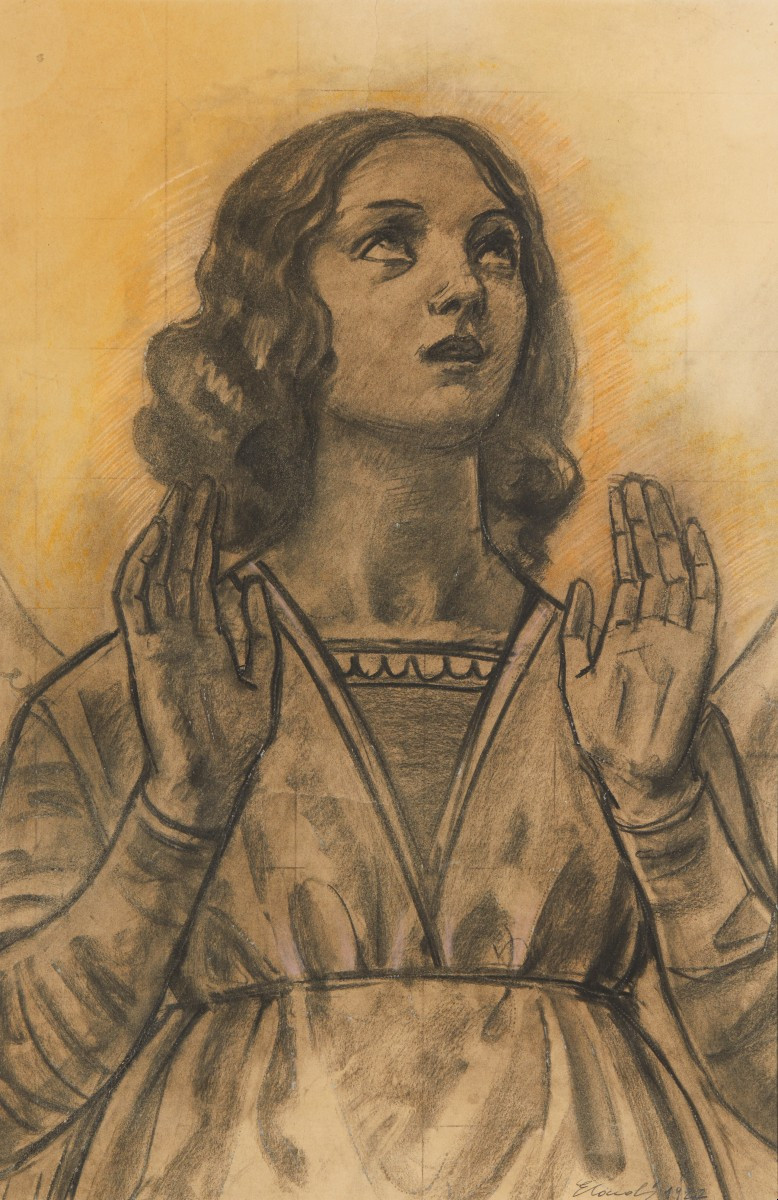 Eliodoro Coccoli (Brescia 1880 – 1974) -  Ange, 1922-photo-2