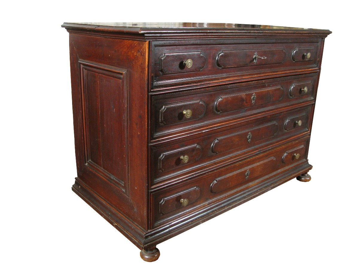 Commode lombarde de la fin du XVIIe siècle - début du XVIIIe siècle-photo-2