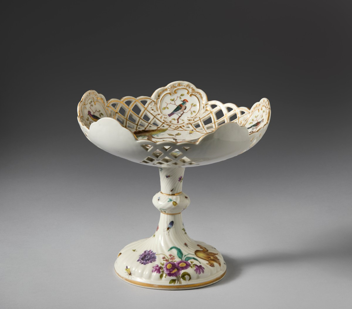 Présentoir à gâteaux en porcelaine, Meissen, XIXe siècle-photo-3