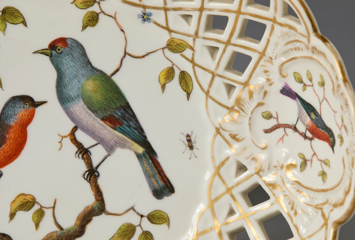 Présentoir à gâteaux en porcelaine, Meissen, XIXe siècle-photo-1
