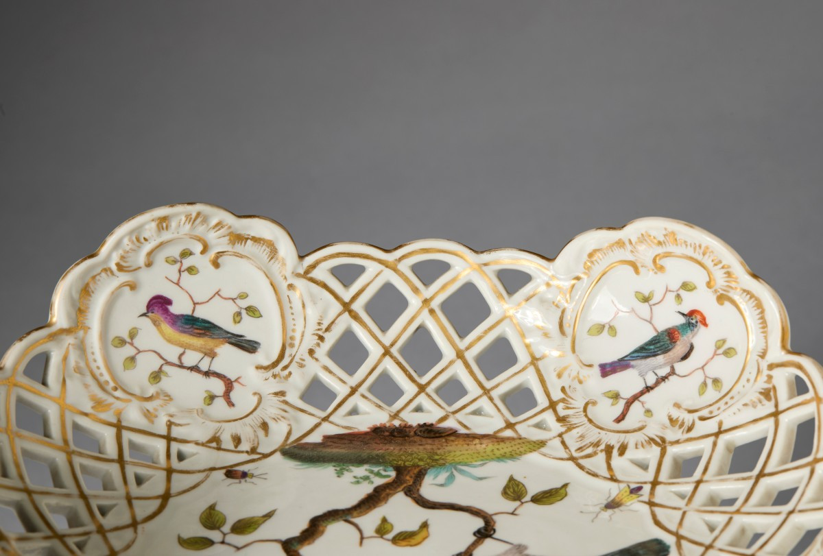 Présentoir à gâteaux en porcelaine, Meissen, XIXe siècle-photo-3