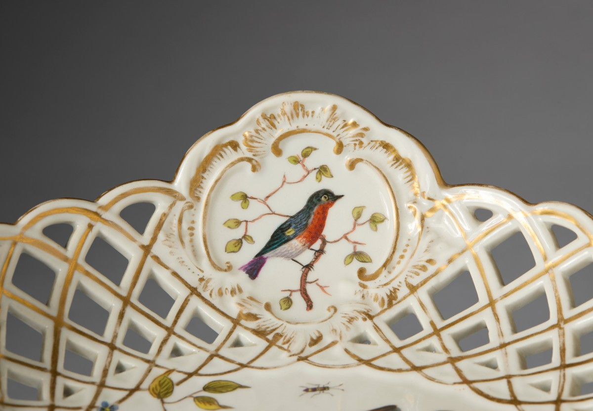 Présentoir à gâteaux en porcelaine, Meissen, XIXe siècle-photo-4